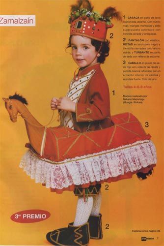 Пример детского костюма лошади из коробки с всадником