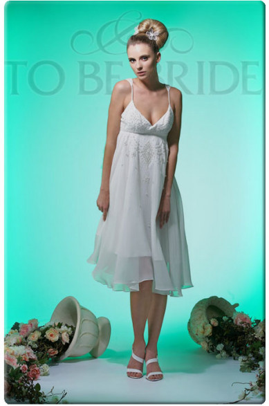 Свадебное платье до колен для беременной